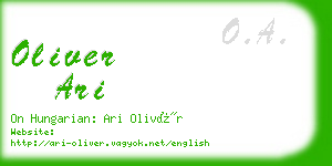 oliver ari business card